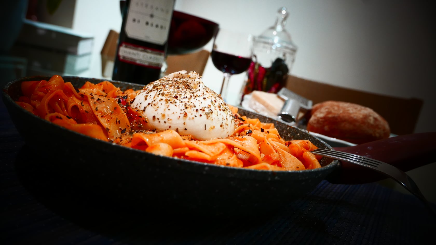 Pappardelle with San Marzano & Burrata